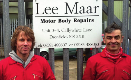 Photo of car body repair experts Lee and Martin